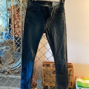 Rag and Bone unisex fit and skinny blue denim jeans.